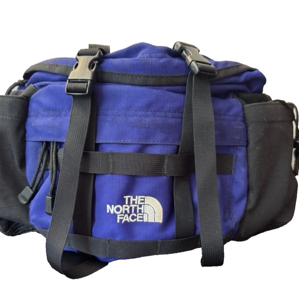 Vintage The North Face Purple Lumbar Waist Pack Hip Bag Fanny Hiking Rare